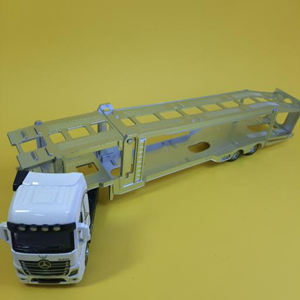 تریلی حمل خودرو سفید مدل بنز آکتروس 1:50 Trailer Model Benz Actros_اسباب بازی